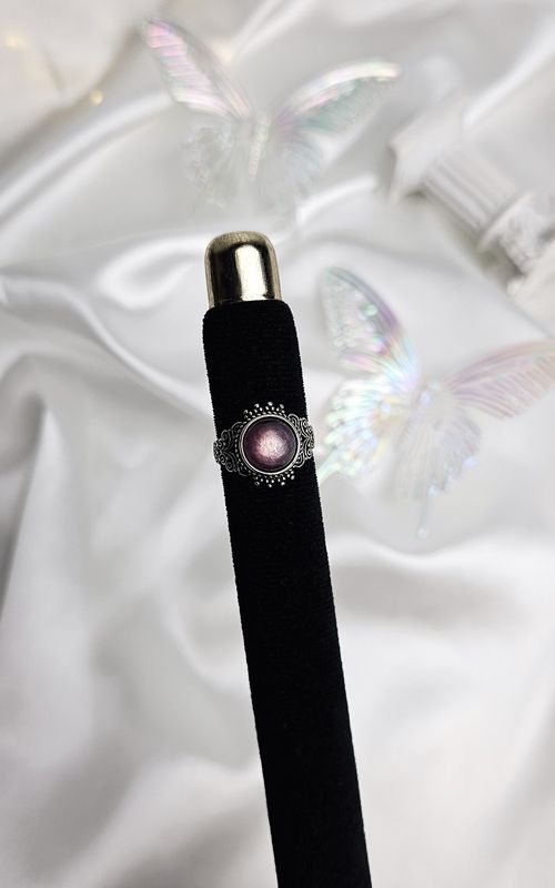 Adjustable Boho Ring in Mica Lepidolite (FROM SIZE 12)