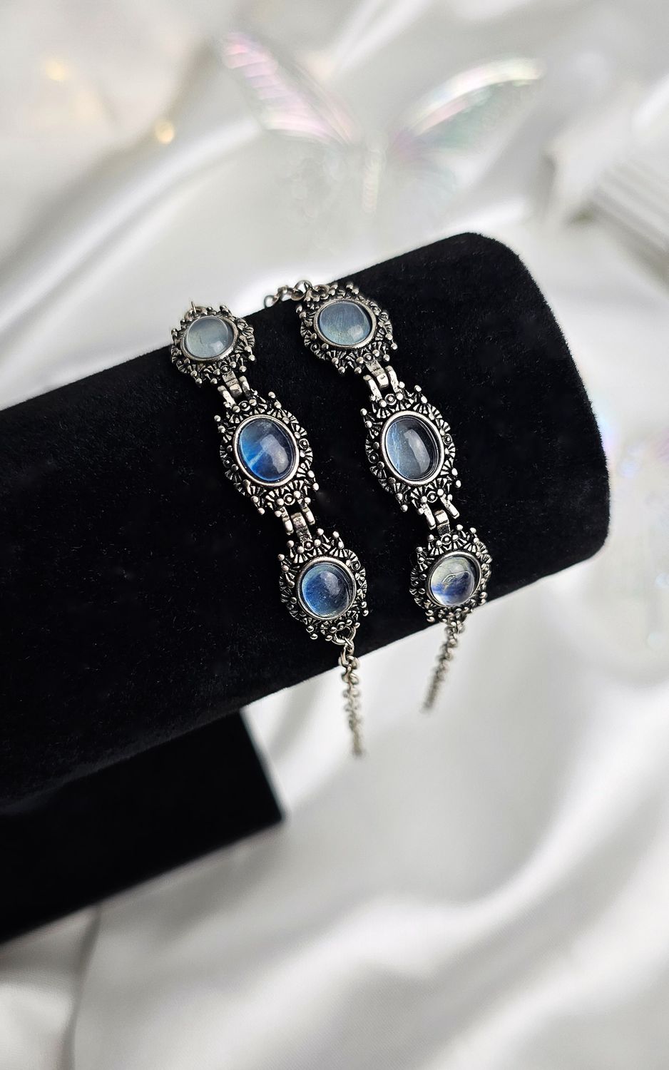 Etnic Bracelet Ring in Aquamarine