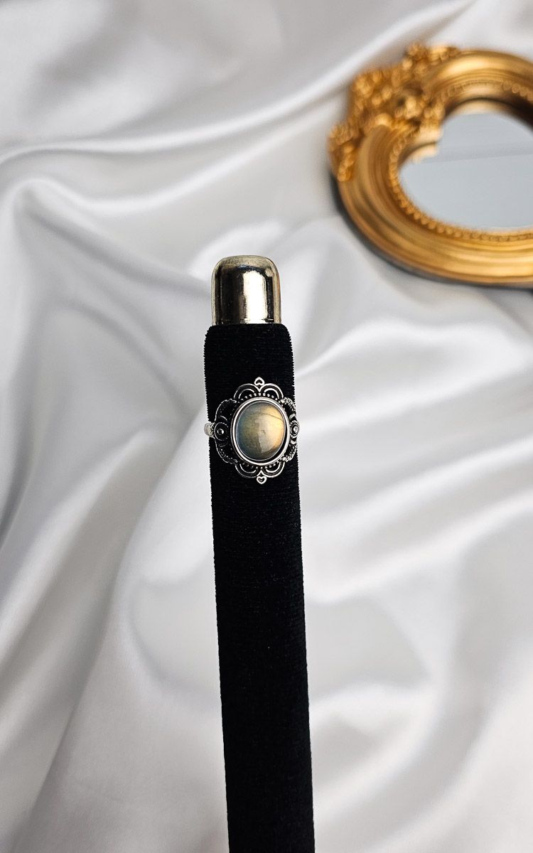 Adjustable Boho Ring in Labradorite n.2 (FROM SIZE 13)
