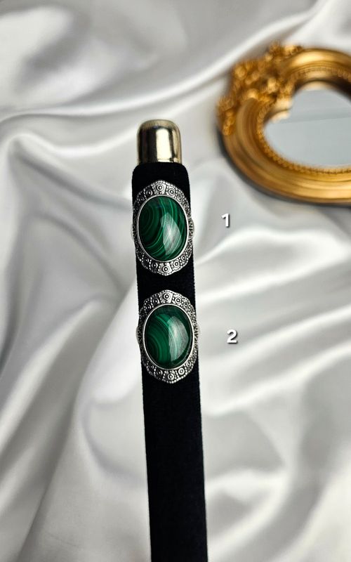 Adjustable Boho Ring in Malachite (FROM SIZE 14)