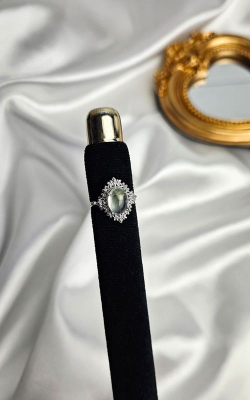 Adjustable Vintage Ring in Prehnite (FROM SIZE 11)