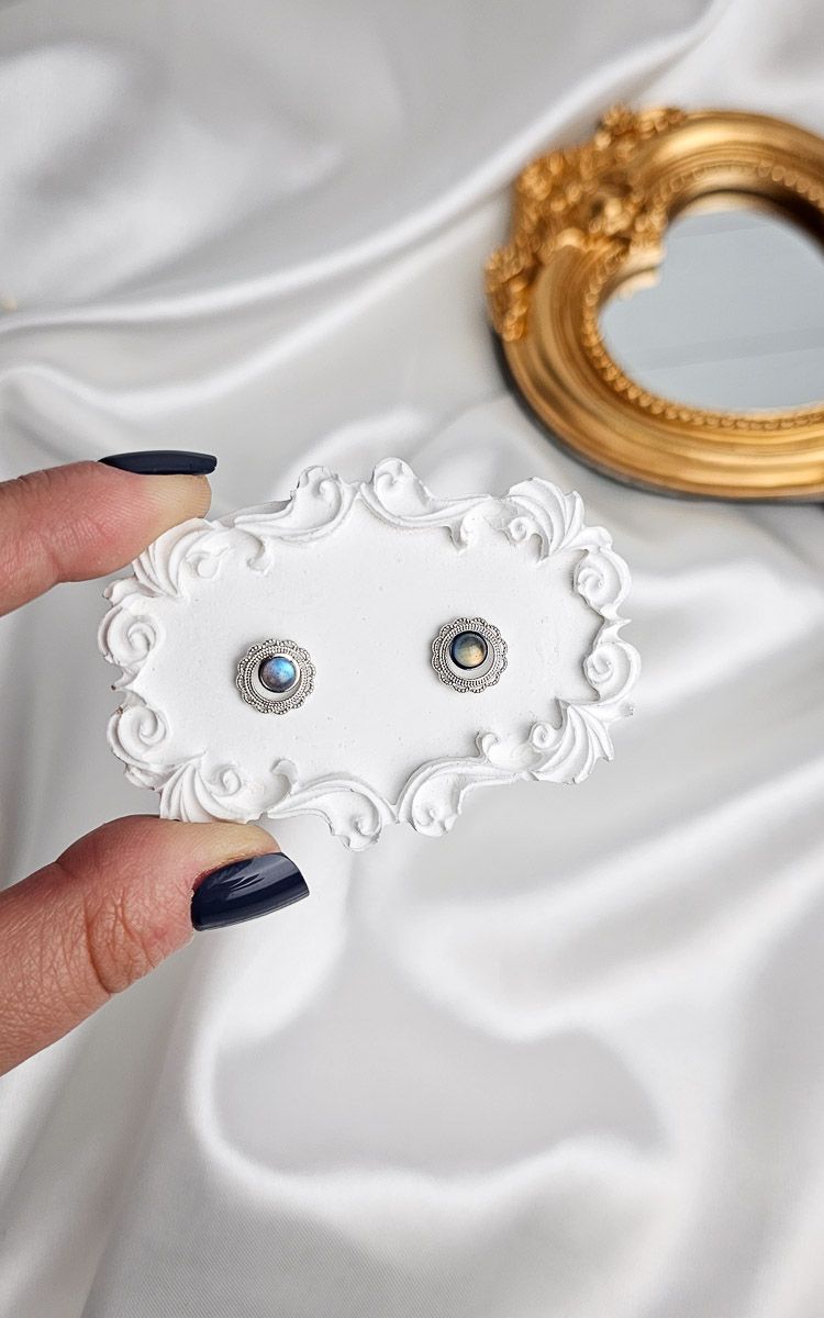 Etnic Earrings in Labradorite (s925)