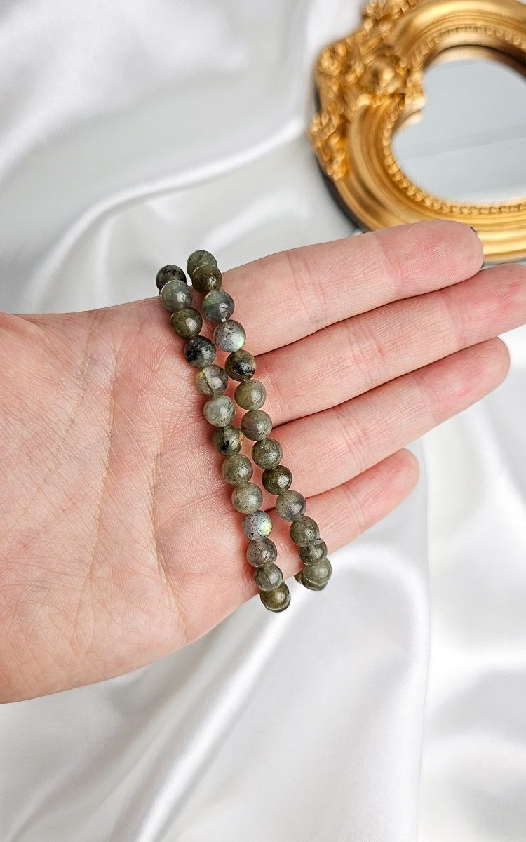 Elastic Bracelet in Labradorite (6mm)