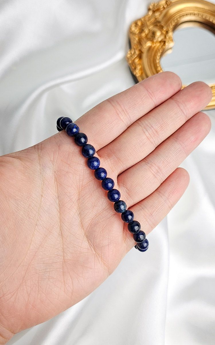 Elastic Bracelet in Lapislazuli (6mm)