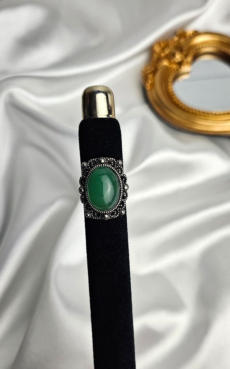 Adjustable Etnic Ring in Green Adventurine (FROM SIZE 11)