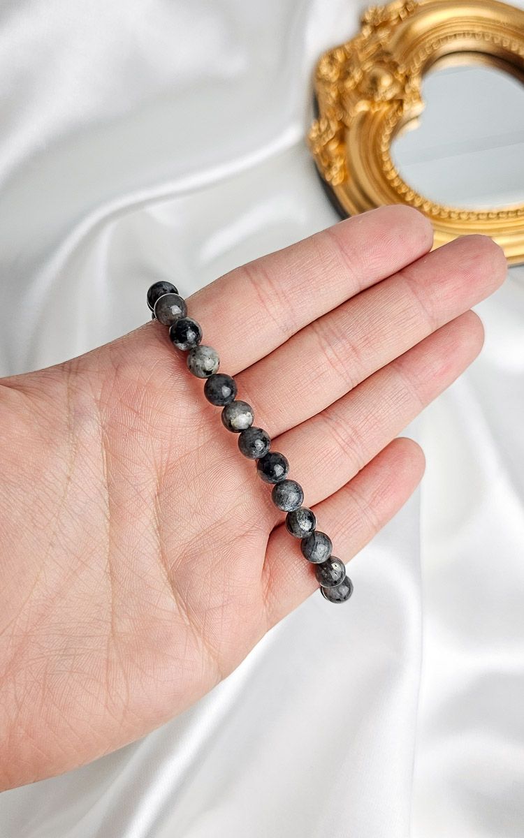 Elastic Bracelet in Larvikite (6mm)