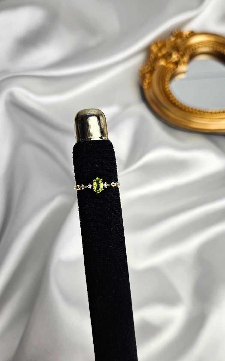 Adjustable Ring in Peridot (FROM SIZE 12)