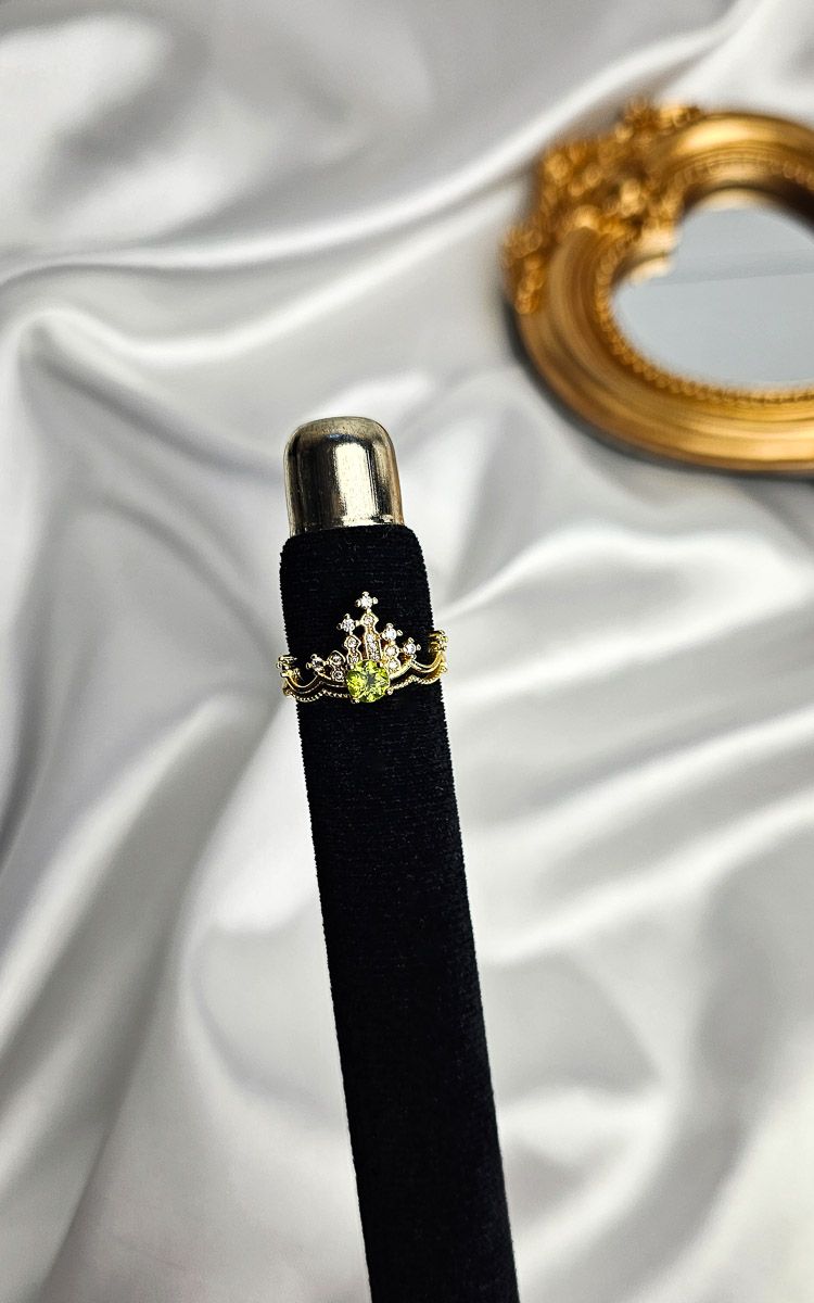 Adjustable Princess Ring in Peridot (FROM SIZE 12)