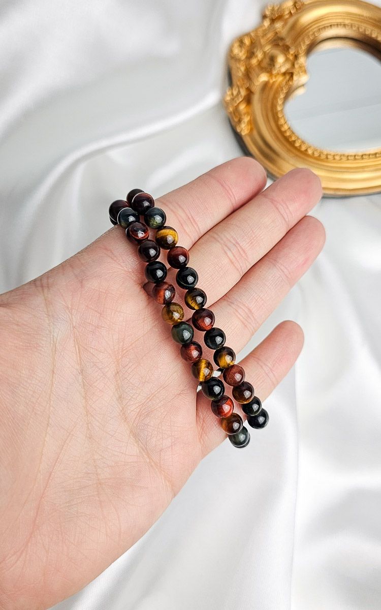 Elastic Bracelet in Tiger Eye Mix (6mm)