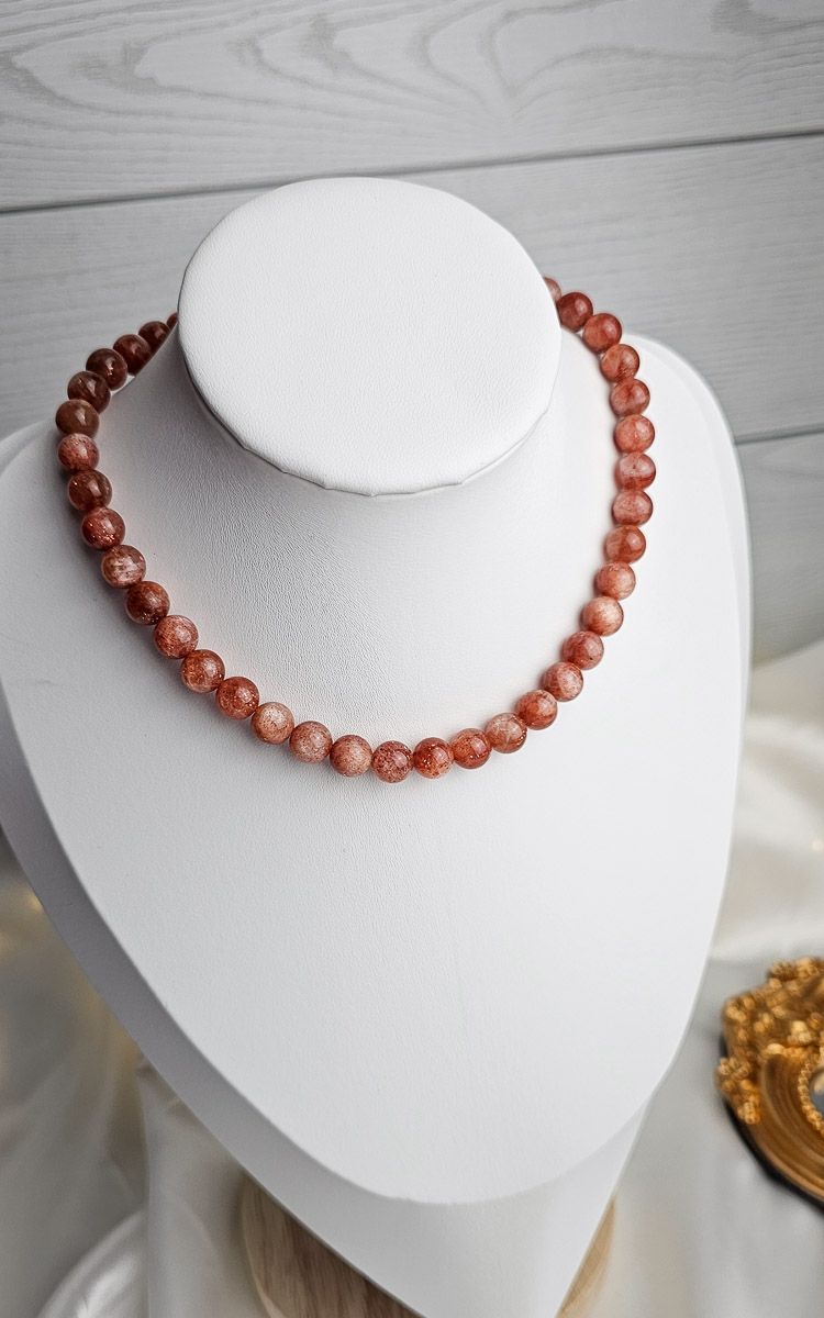 Necklace in Sunstone (8mm)