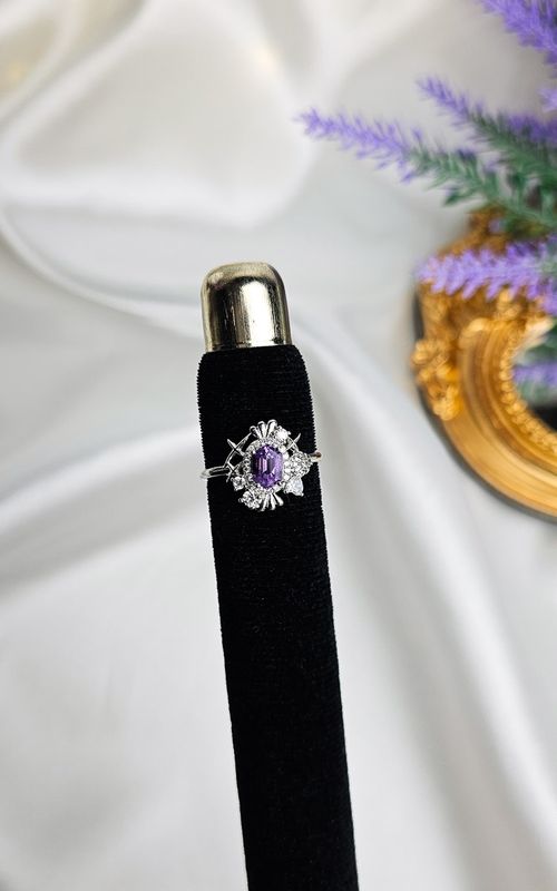 Adjustable Ring in Amethyst (FROM SIZE 11)