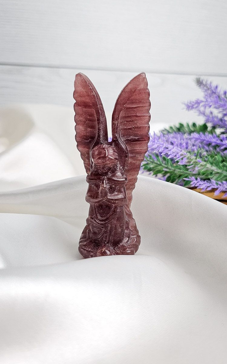 Angel in Strawberry Quartz