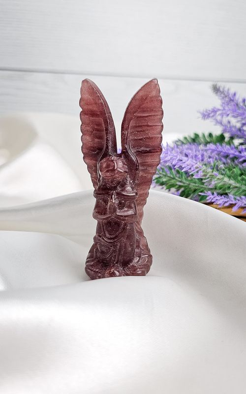 Angel in Strawberry Quartz