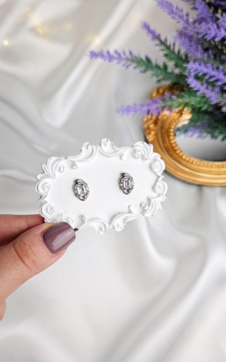 Vintage Earrings in Lavander Amethyst (s925)