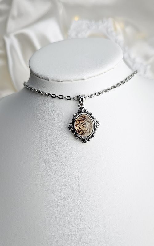 Etnic Necklace with Red Rutilated Quartz n.1
