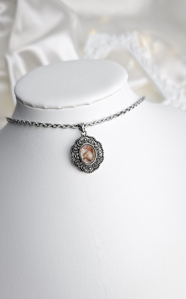 Etnic Necklace in Garden Quartz n.2