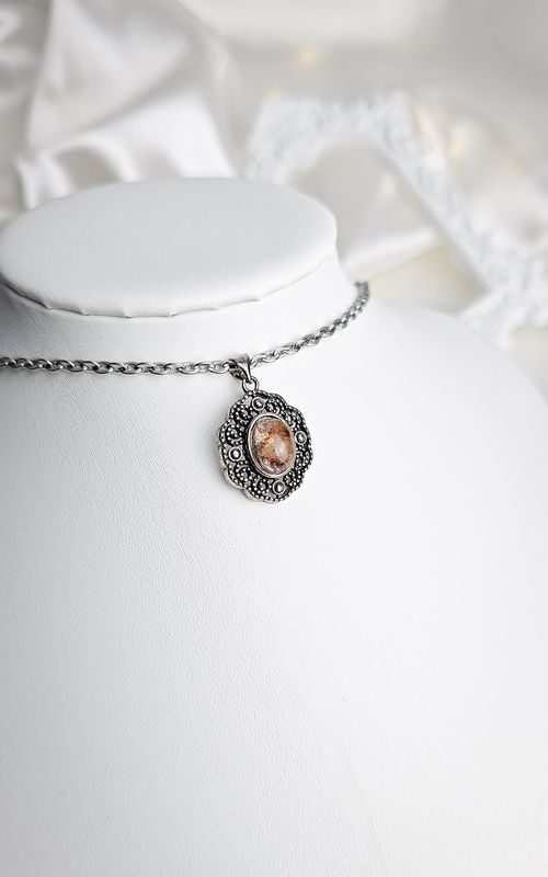 Etnic Necklace in Garden Quartz n.2