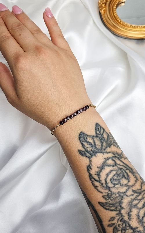 Bracele "AION" in Garnet - SELF ESTEEM AND COURAGE