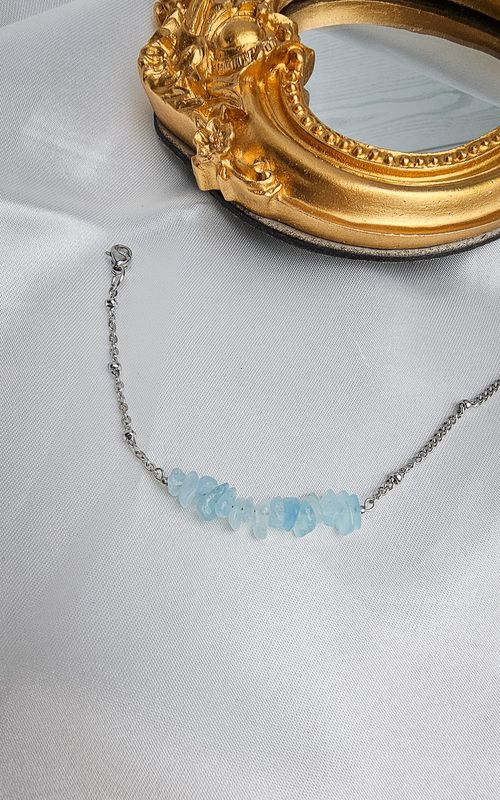 Bracelet "AION" with Aquamarine Chips - INNER PEACE
