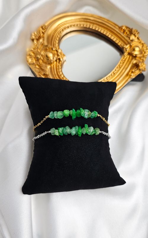 Bracelet "AION" with Green Adventurine Chips - CREATIVITY