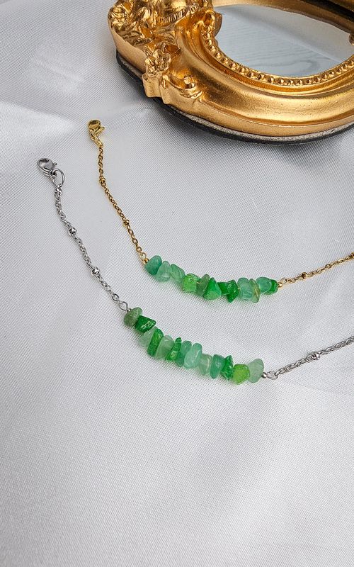 Bracelet "AION" with Green Adventurine Chips - CREATIVITY