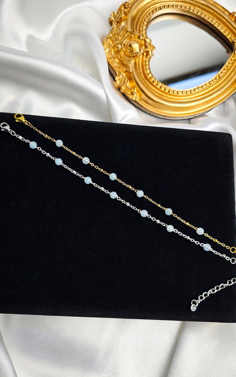 Bracelet "HALO" with Aquamarine - INNER PEACE