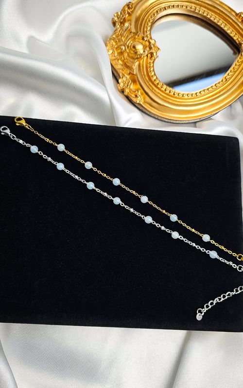 Bracelet "HALO" with Aquamarine - INNER PEACE