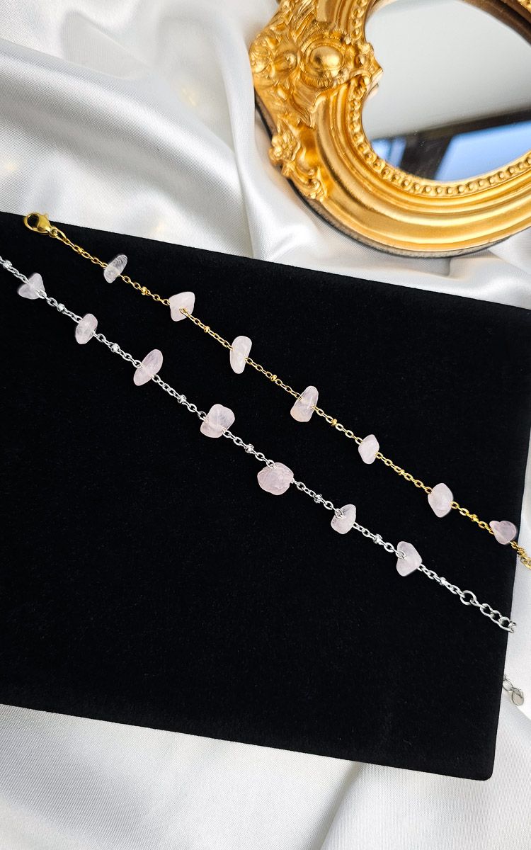 Bracelet "HALO" with Rose Quartz - LOVE &amp; EMOTIONAL HEALING