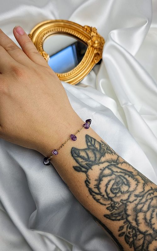 Bracelet "HALO" with Amethyst - CLARITY &amp; SPIRITUALITY