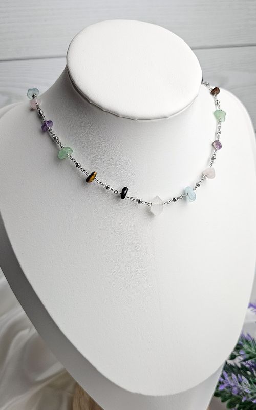 Necklace "HALO" with Chips - 7 CHAKRA