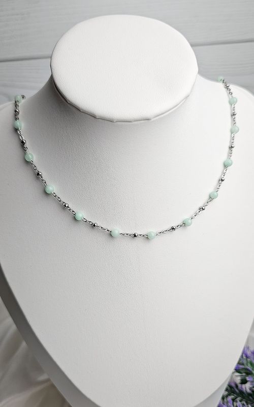 Necklace "HALO" with Amazonite - ARMONY