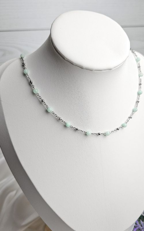 Necklace "HALO" with Amazonite - ARMONY
