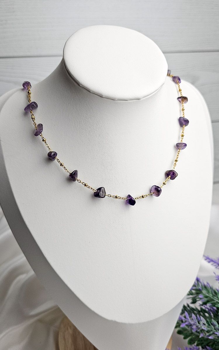 Necklace "HALO" with Amethyst - CLARITY &amp; SPIRITUALITY