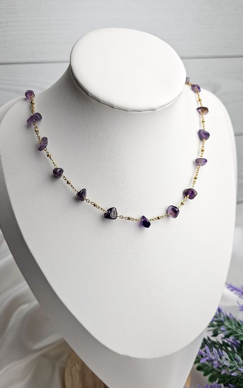 Necklace "HALO" with Amethyst - CLARITY &amp; SPIRITUALITY