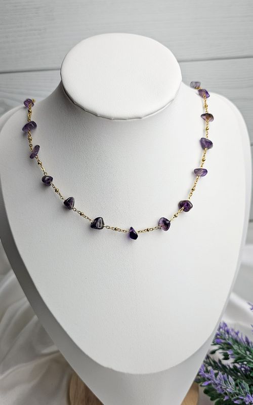Necklace "HALO" with Amethyst - CLARITY &amp; SPIRITUALITY