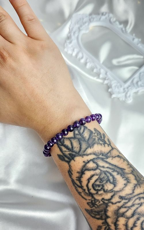 Elastic Bracelet in Amethyst