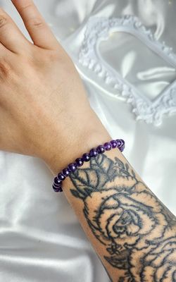 Elastic Bracelet in Amethyst