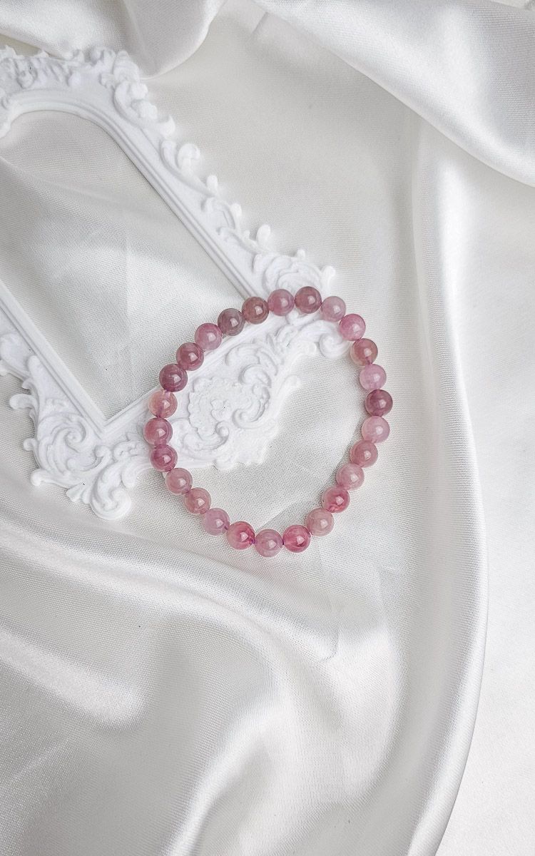 Elastic Bracelet in Lavander Rose Quartz