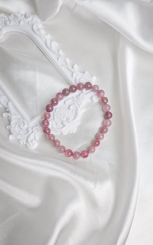 Elastic Bracelet in Lavander Rose Quartz