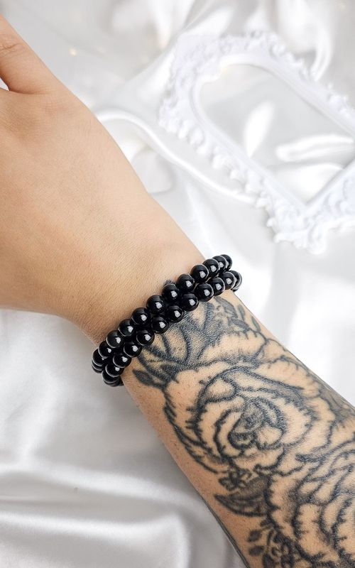 Elastic Bracelet in Rainbow Obsidian