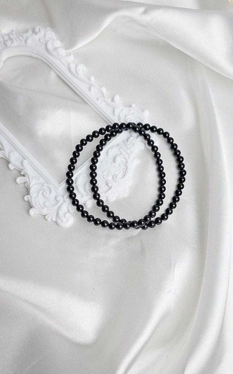 Elastic Bracelet with Black Tourmaline