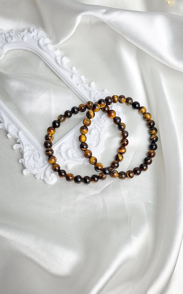Elastic Bracelet in Tiger Eye