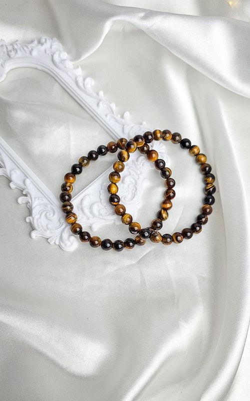 Elastic Bracelet in Tiger Eye