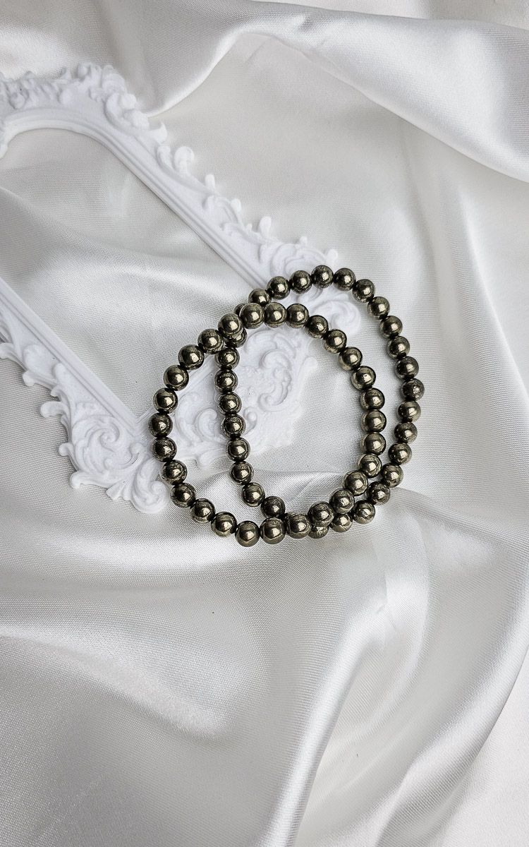Elastic Bracelet with Pyrite