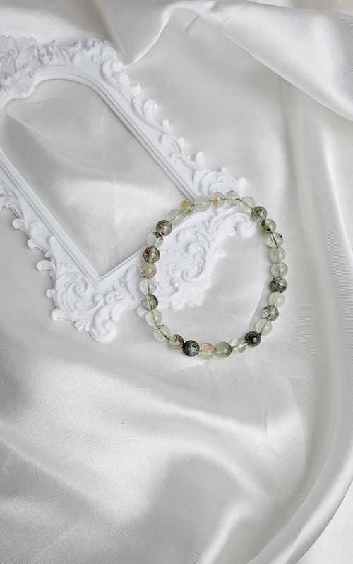 Elastic Bracelet in Garden Quartz