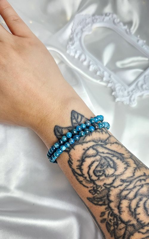 Elastic Bracelet with Apatite