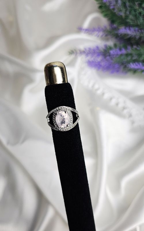 Adjustable Ring in Rose Quartz (FROM SIZE 14)