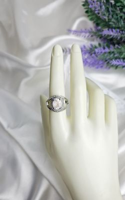 Adjustable Ring in Rose Quartz (FROM SIZE 14)