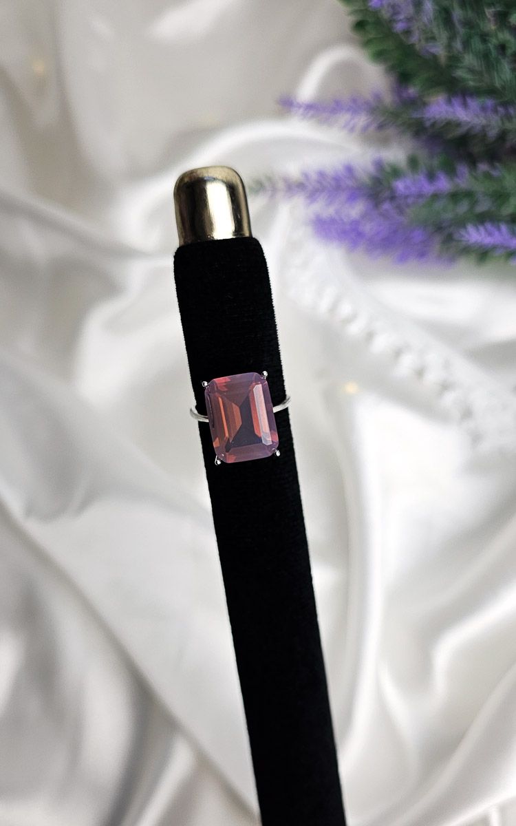 Adjustable Statement Ring in Lavander Quartz (FROM SIZE 13)