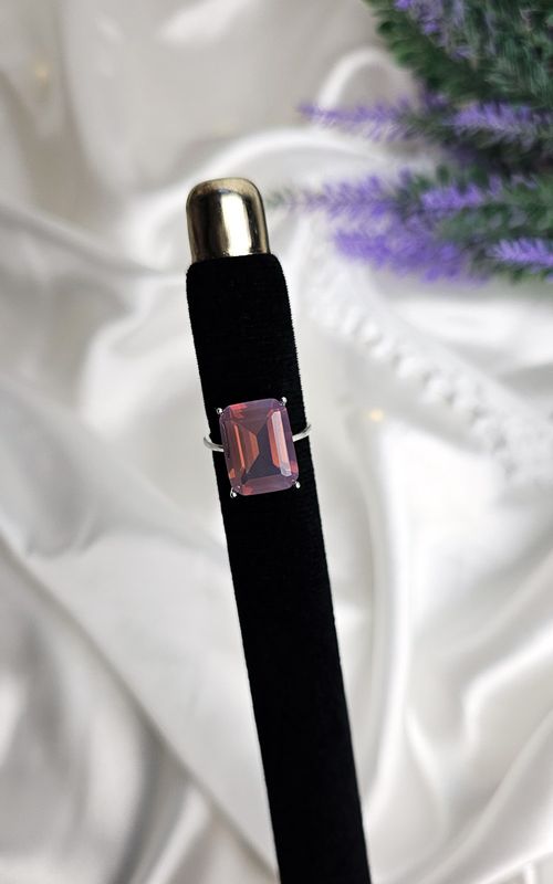 Adjustable Statement Ring in Lavander Quartz (FROM SIZE 13)